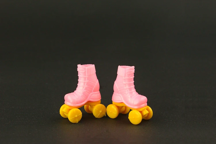 5 Pair / Lot New Arrival Pink Roller Skates Shoes for 11.5 In-Ch Female Doll Fashion Short Boots High Quality 1/6 Doll Accessori