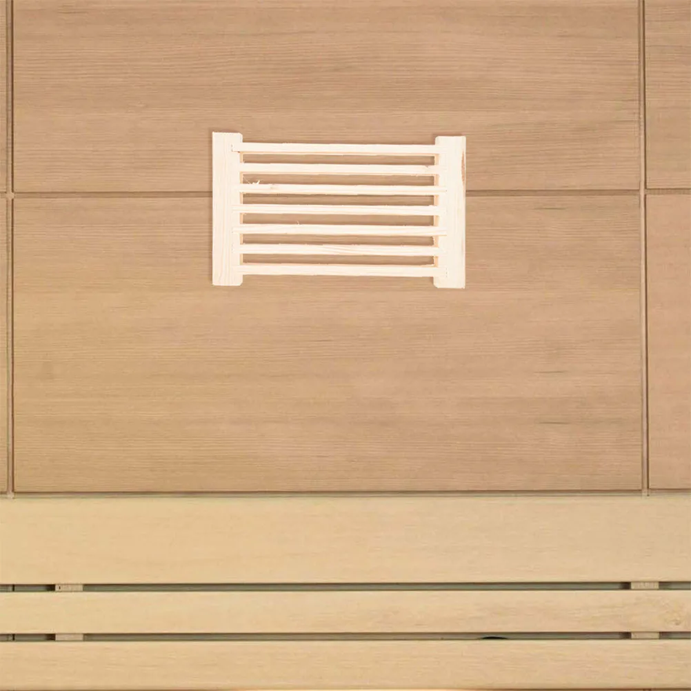 

Wooden Rectangle Ventilation Panel Sauna Room Air Circulation Vent Blinds Grille Premium Wood High Temperature Humidity Steam