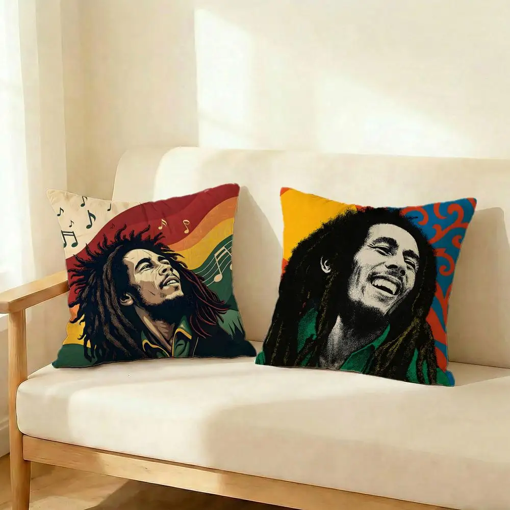 band Bob Marley & The Wailers Cushion Cover Decorative Cushions Covers Cover Sofa 50x50 Pillow 4 Piece 45x45 40x40 Pillowcase