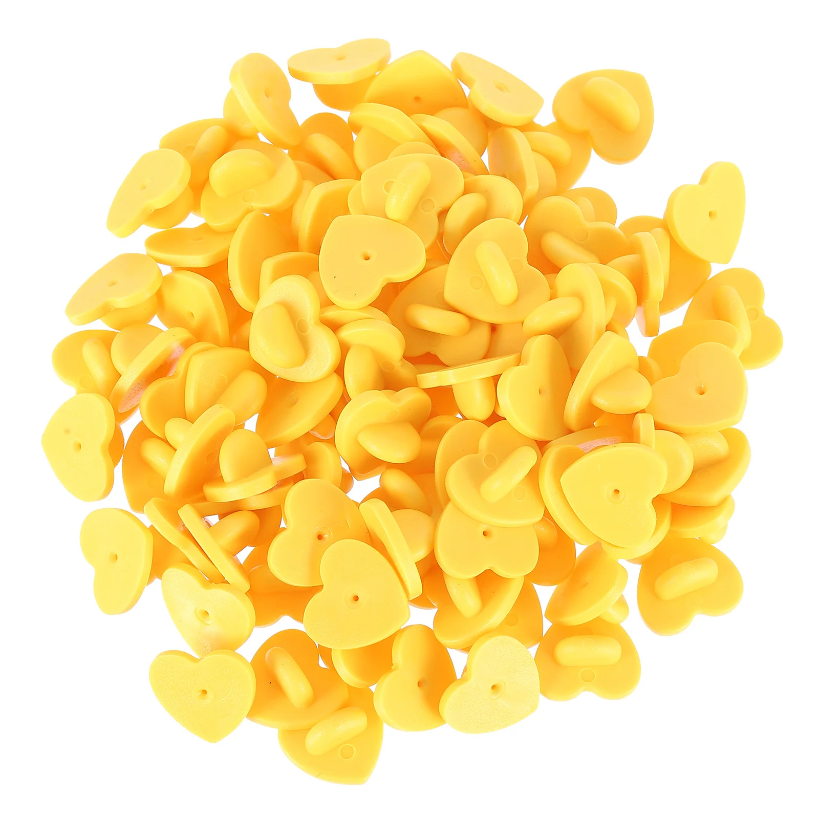 100 قطعة شكل قلب دبوس الظهر حفظ أصحاب القابض قوي ل دبابيس التلبيب التعادل المسامير شارة آمنة دبوس قبعات مخلب الداعمة #3