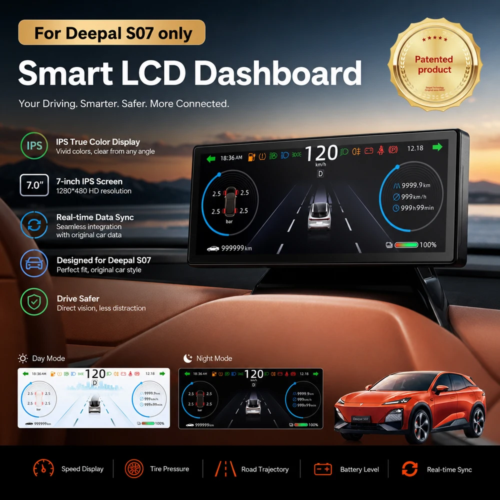 LCD Digital Dashboard Speedometer Screen Instrument Parts for Changan Deepal S07 S05 S09 S7 L07 Qiyuan A07 Q07 2025 2026