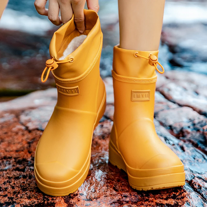 男性女性のカジュアルレインブーツ四季軽量防水滑り止め屋外釣り - Fishing Boots のレビューと価格