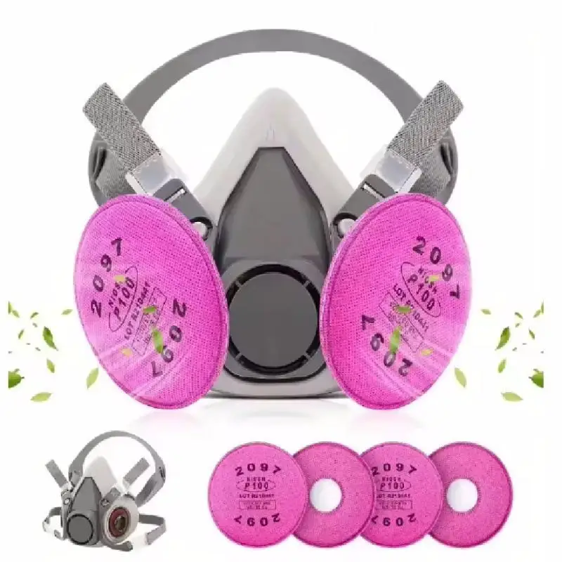 

6200 2097 Фильтрующие очки Многоразовая респираторная маска на половину лица Эпоксидная пылезащитная краска Органические пары Сварка дерево