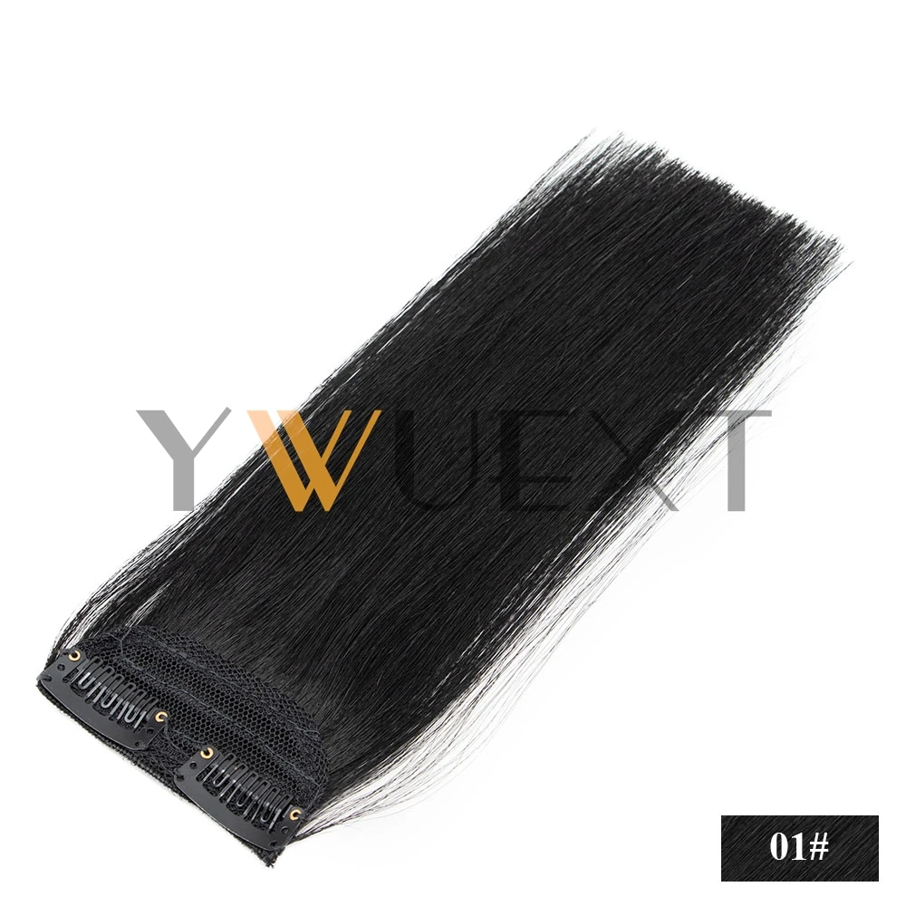 Mini Clip In One Piece Real Natural Human Hair Remy Hair Pad On Both Sides For Men or Women Clips in Extensions 6''-12''