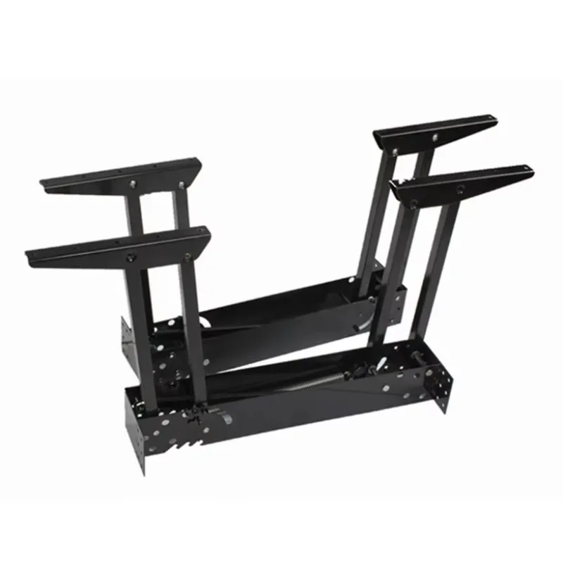 Ironware Coffee Table with Transformer Mechanism Triangle Bracket Structure and Spring Table Mechanism Furniture Frames