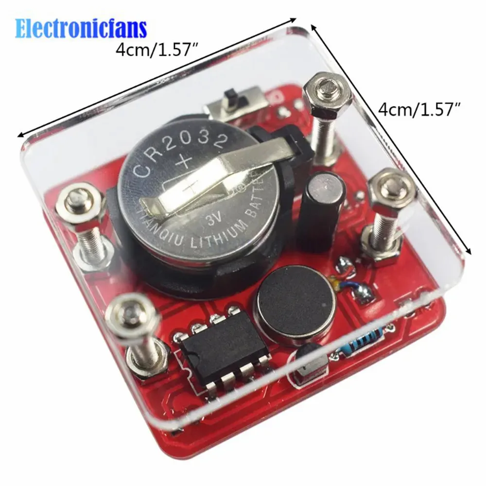 New DIY Wobbling LED Dice Kit with Small Vibrating Motor Fun Electronic Soldering Practice Board Kit