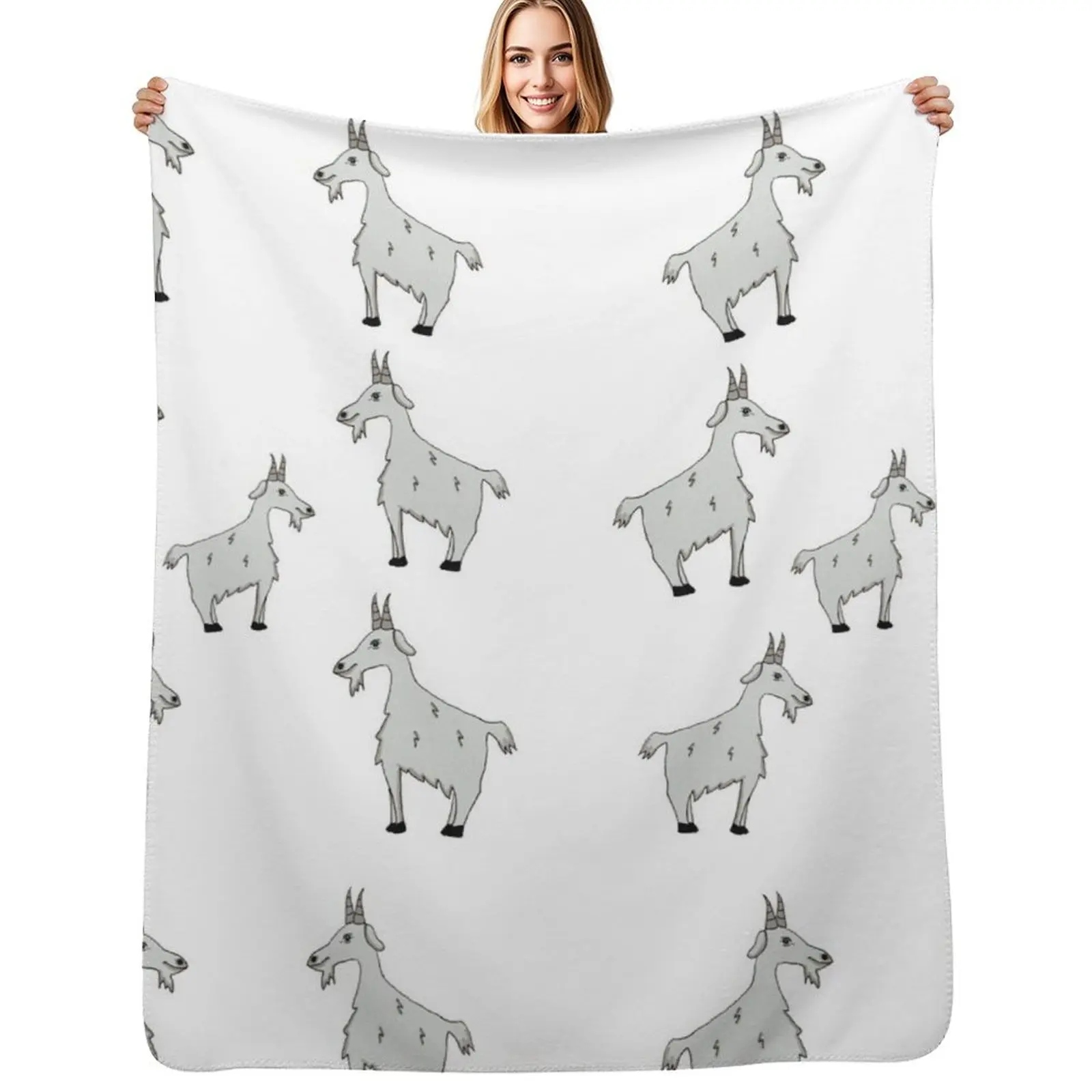

Goat pattern Throw Blanket Ultra Soft Flannel Fleece Blanket for All Seasons
