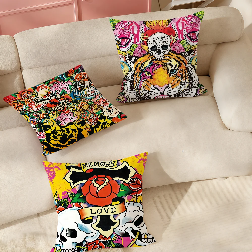 Fashion Brand E-Ed H-Hardy Pillow Case Suitable For Bedrooms Living Rooms Cars Home Decoration