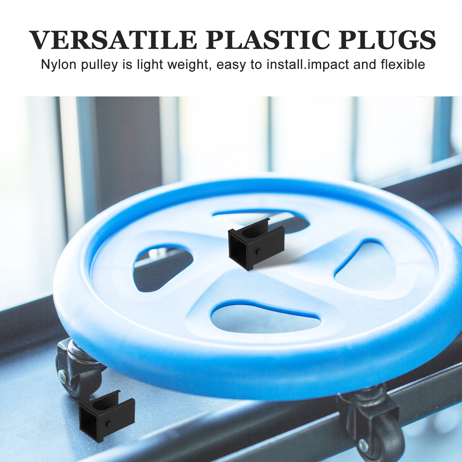 

4Pcs Black Plastic Plug Inserts Adjustable Rectangular Tubing Caps for Fitness Gear Stable Fit Anti Dust Moisture Protection