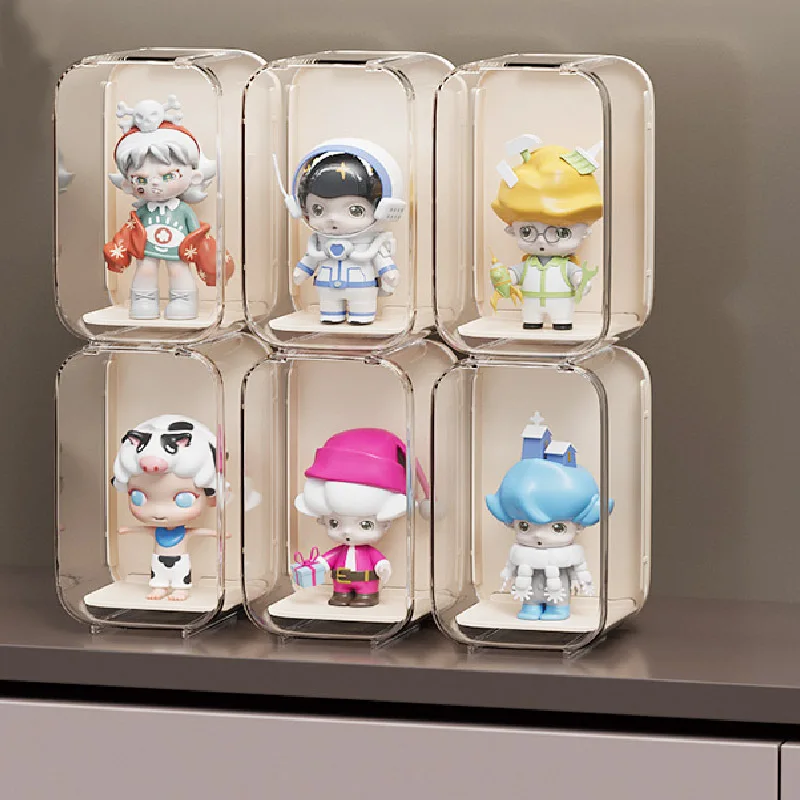 

Прозрачная коробка для хранения кукол для DIMOO Mart, 6 шт., настольная акриловая кукла, коробка для хранения ручной работы, коробка для хранения фигурок куклы
