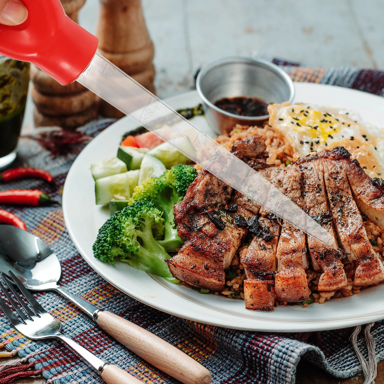 

Seasoning Pump Kitchen Gadgets Oil Dropper Turkey Baster Drip Tube Meat Tools Premium Plastic Use Graduated Cylinder