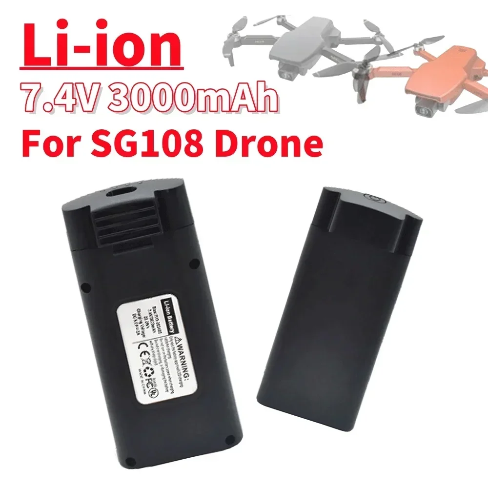 

For SG108 SG-108 Drone Battery 3000mAh 7.4V Replacement Remote Control Quadcopter Spare Parts Rechargeable Li-Polymer Batteries