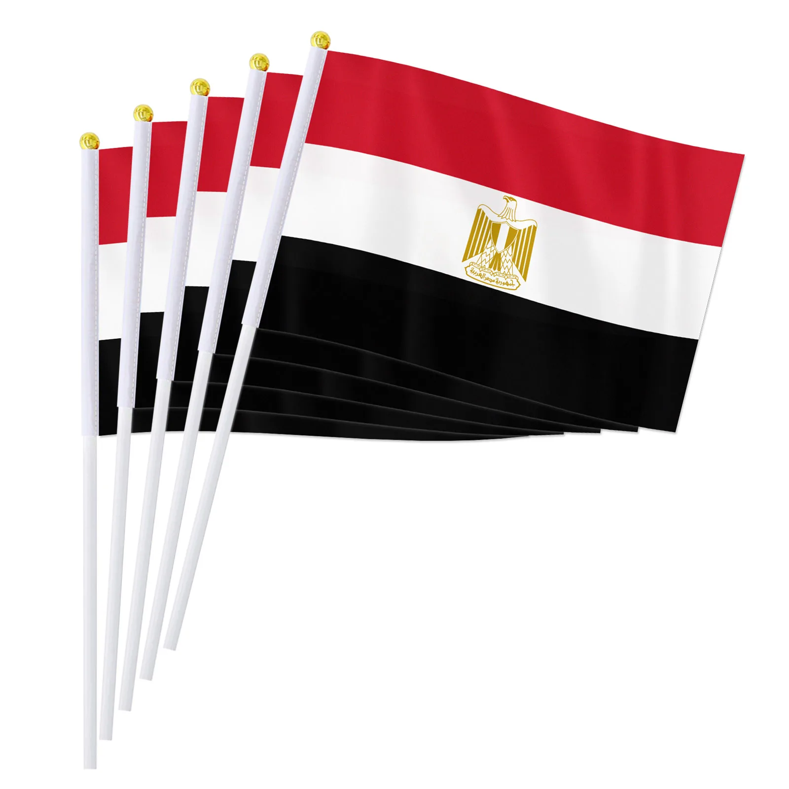 PTEROSAUR-14*21cm Egypt Hand Flag, Egypt Egyptian National Flag, World African Countries Hand Held Small Waving Flag