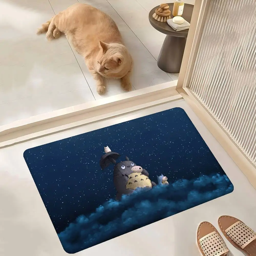 سجادة غرفة T-Tonari No T-Totoro أرخص مضادة للانزلاق لغرفة المعيشة الحديثة وشرفة مطبوعة سجادة ترحيب