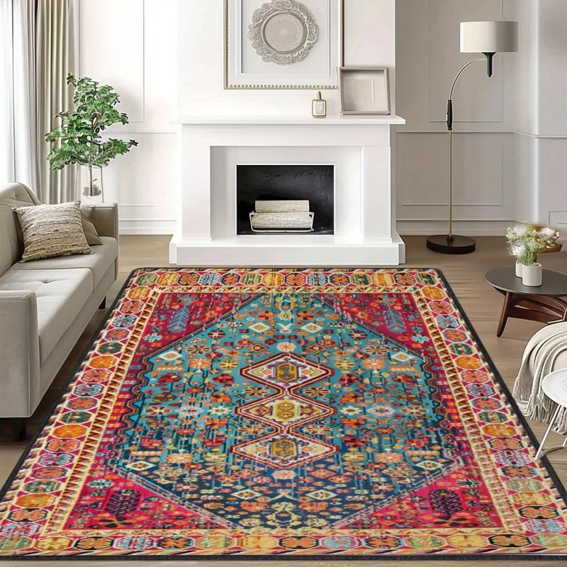 

Türkiye Persian Carpet Vintage Ethnic Style Rug Living Room Decoration Rugs Living Room Bedroom Decoration Washroom Floor Mat