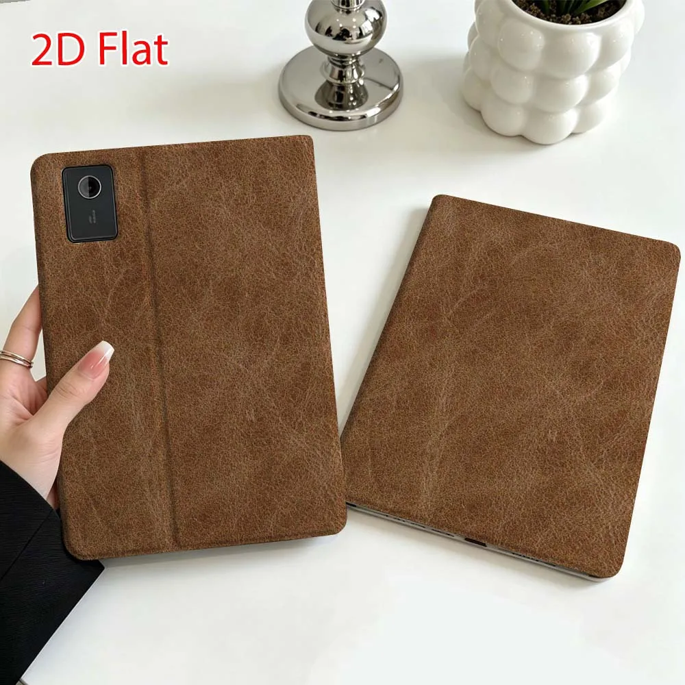 Brown Leather Texture For Lenovo Xiaoxin Pad Pro Tab P12 P11 11 13 11.2 inch K11 Plus Pen Tray Tablet Case Soft