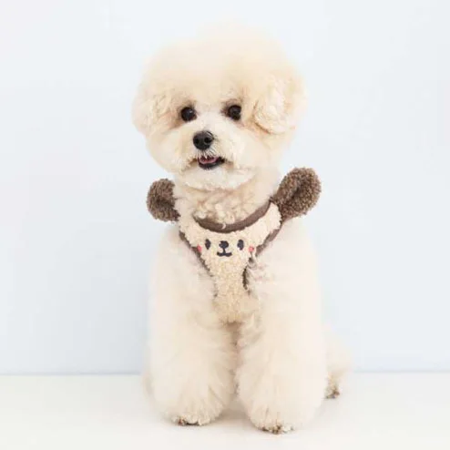 Vest Style Dog Leash Dogs Walking Rope Dogs Chain Harness Pet Lamb Plush Puppy Small Teddy Bear Cat Supplies Harness