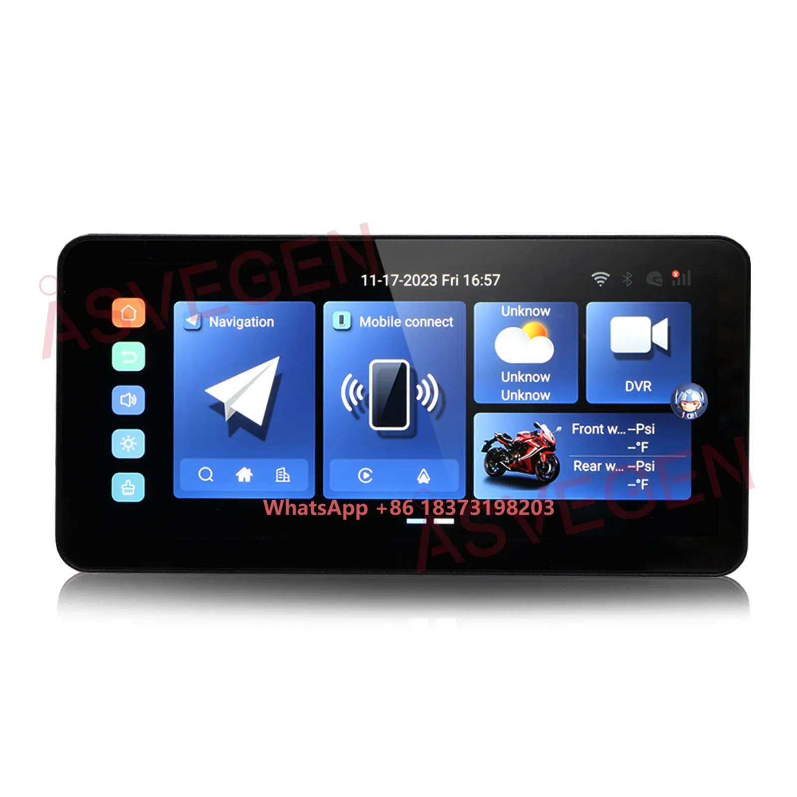 

Motorcycle Smart Car Machine Car DVD Player GPS Navigation Auto Wireless Carplay Android 12 Universal