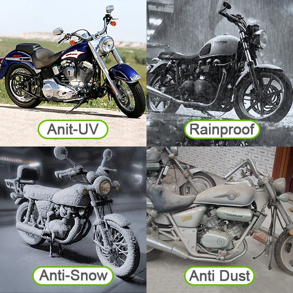 Protezione per copertura moto Esterno Esterno Anti UV Sole Neve Pioggia Inverno Estate Antivento Antipolvere Accessori impermeabili