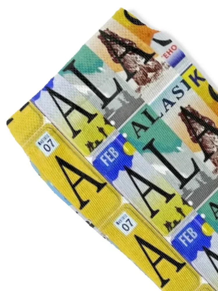 Alaska License Plates Socks New year's christmas gifts Rugby Socks Man Women's