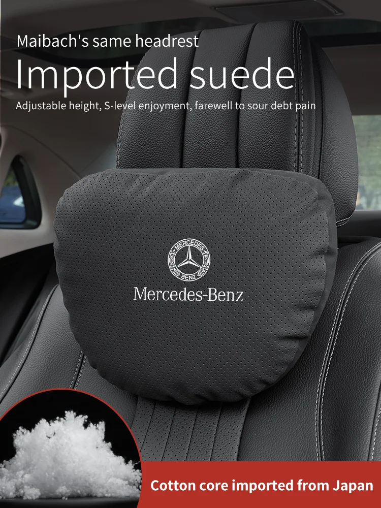 For Mercedes-Benz A C E S V Class AMG Sprinter GLC ML SLK GLA GLK Vito Car Headrest Neck Support Seat Lumbar Cushion Neck Pillow