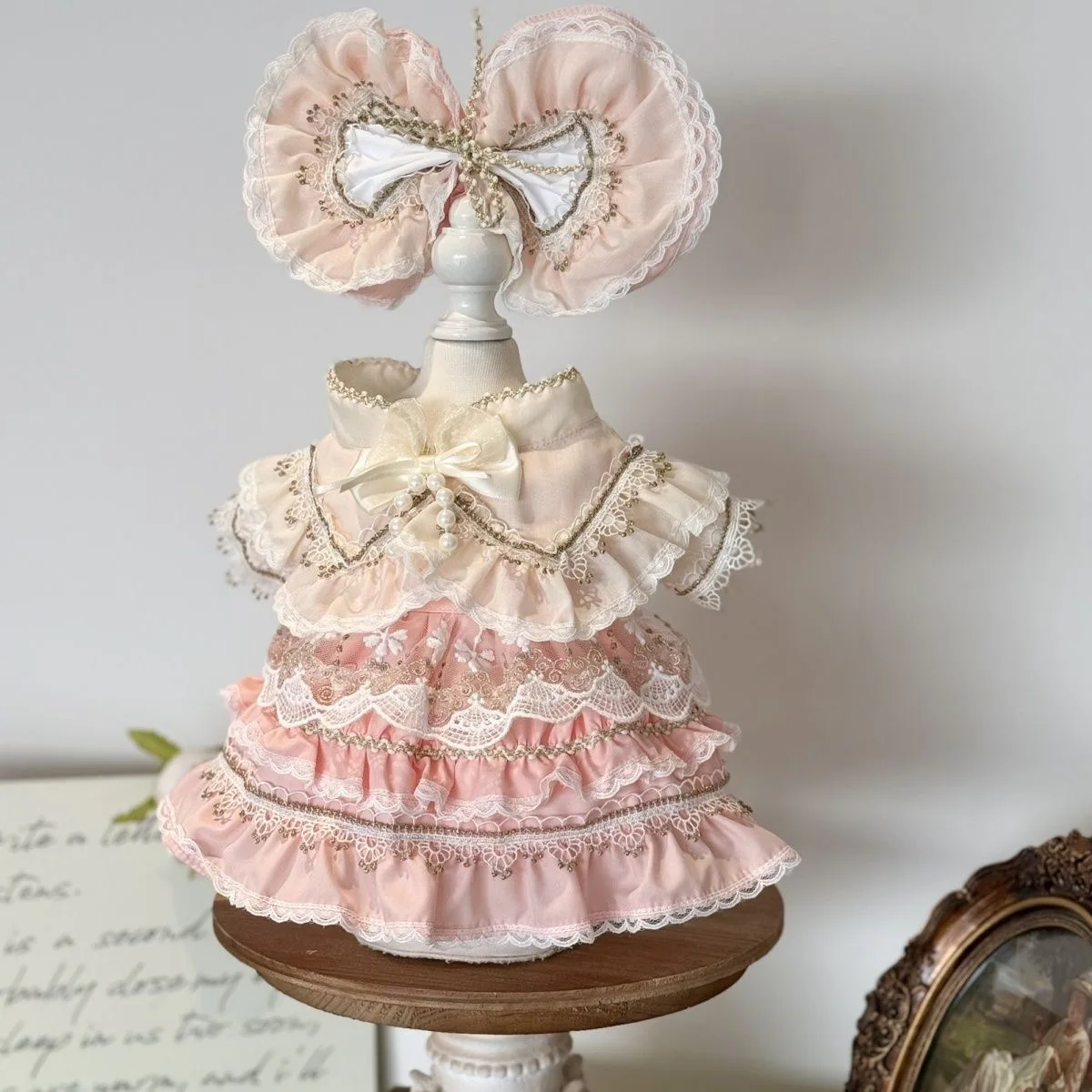 10cm 15cm 20cm 40cm 면 인형 옷, 핑크 색상 50-55cm 리본 인형 드레스 무료 배송