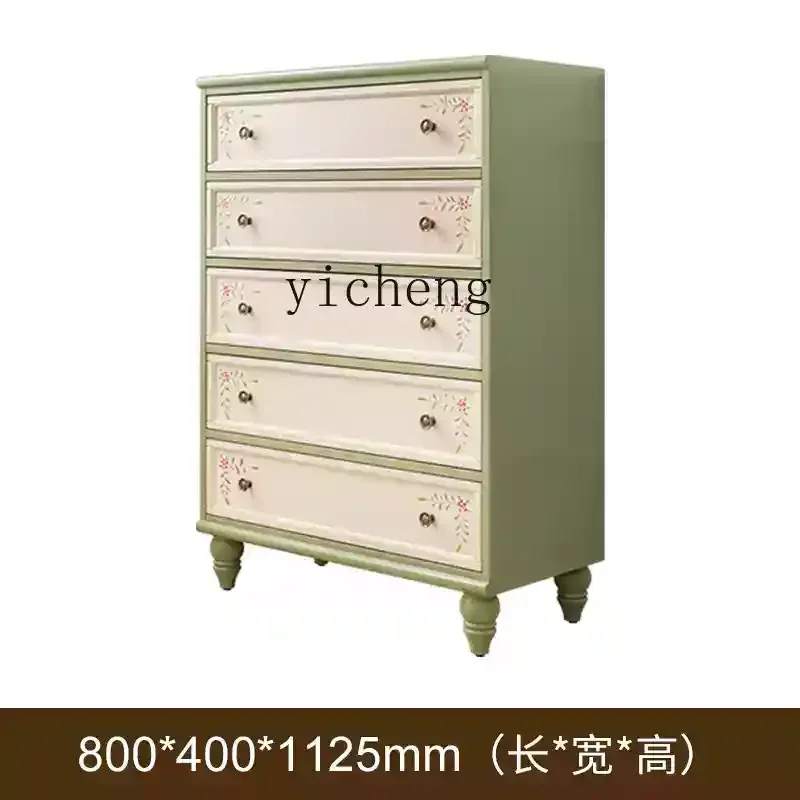 

ZK living room corner cabinet five-bucket storage retro painted nine-bucket cabinet bedroom bedside cabinet combination