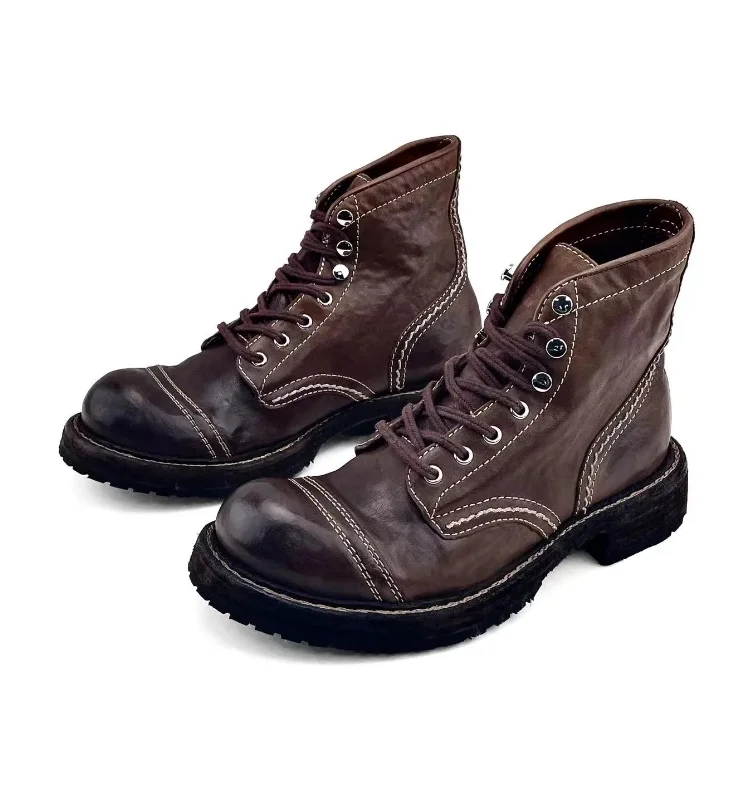 BNMGBGI High-Top Leather Boots 5