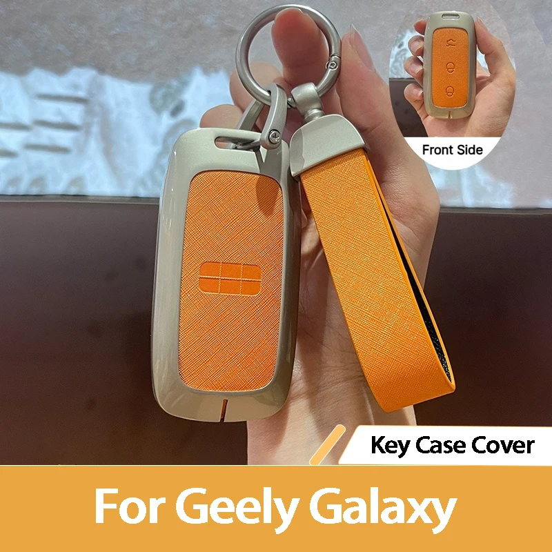 For Geely Galaxy Starship 7 EM-i‌ A7 M9 Starlight 8 L7 E5 L6 2025 Electric Vehicle Key Fob Case Bag Premium Metal Cover Keychain