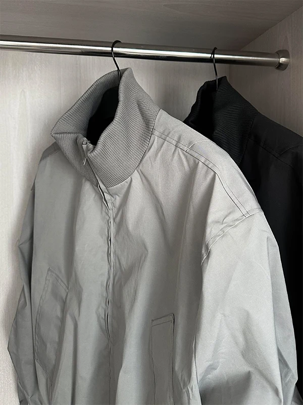 Męska kurtka wiosenna Cleanfit American Retro Flight Jaet, wiatroodporna, bejsbolówka, ze stójką.