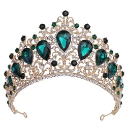Colorful Crystal Crowns Big Rhinestone Bridal Headbands Wedding Hair Accessories