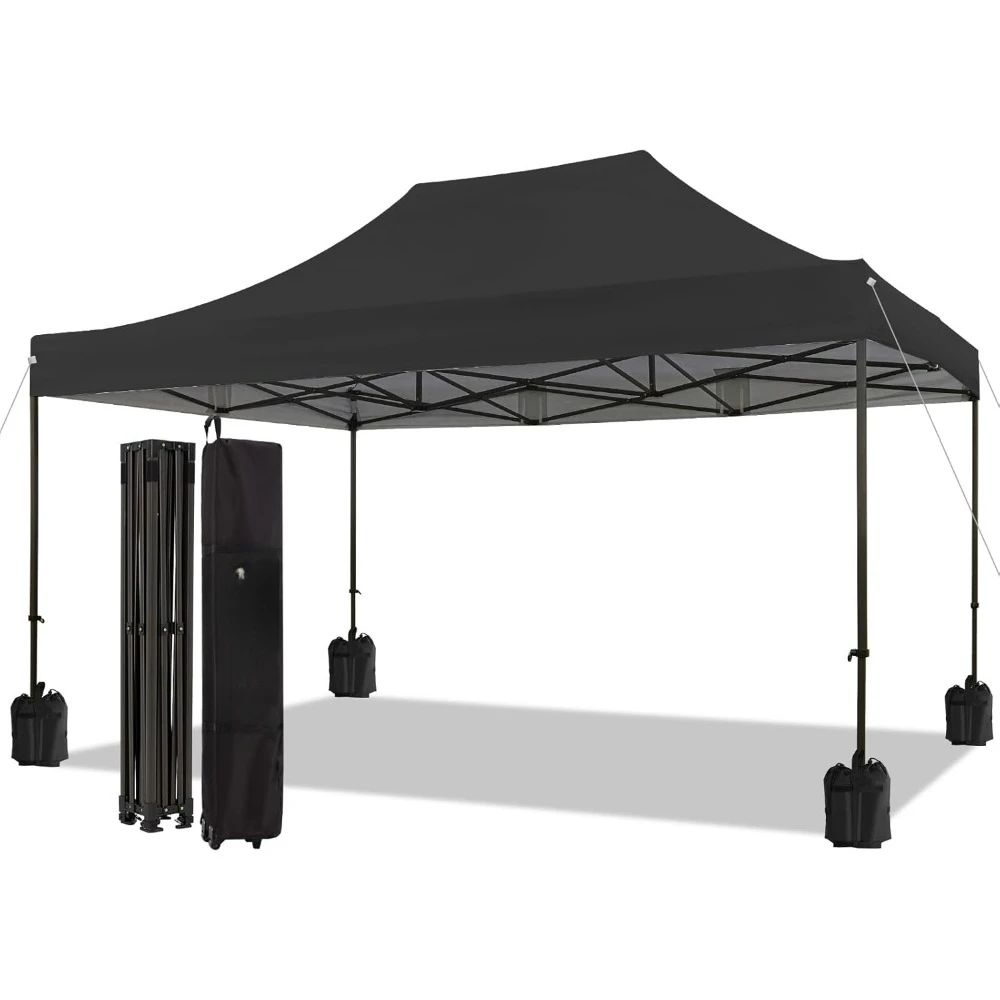 

Pop Up Canopy Tent, Heavy Duty Outdoor Canopy with Roller Bag,4 Sand Bags, Sturdy and durable with steel frame construction