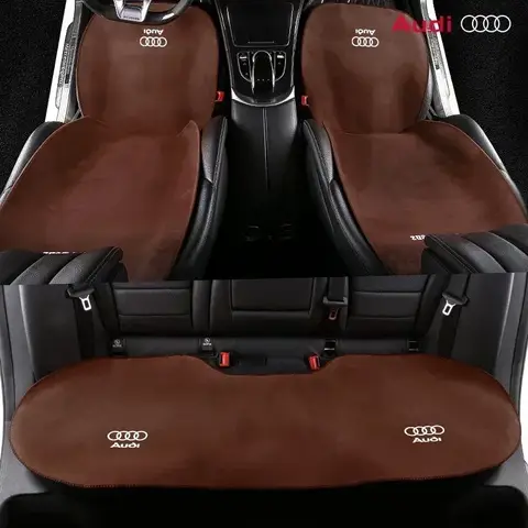 A6 자동차 A4 A6 2025 아우디 자동차 아이스 스웨이드 시트 쿠션 미끄럼 방지 커버 아우디 SLINE A3 A4 B8 8P 8V A6 C7 A5 Q5 B7 B6 B9 QUTTRO