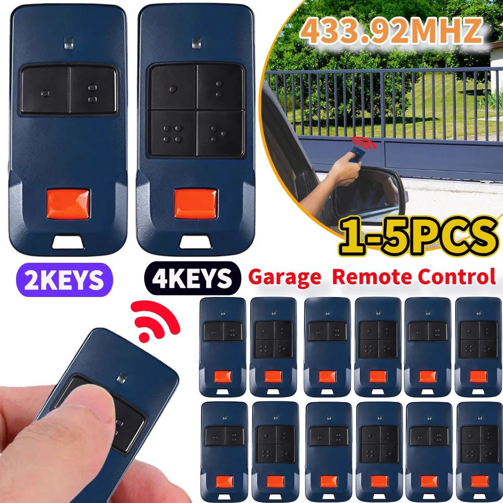 

1-5Pcs 433.92Mhz Remote Control 2/4 Buttons Rolling Code For BFT MITTO COOL C2 C4 Garage Door Opener Gate Remote Control