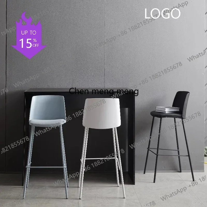 

K182Height Library Kitchen Bar Chair Outdoor Restaurant Reception Nordic Bar Chair Lounge High Cadeira Ergonomica Furniture Coun