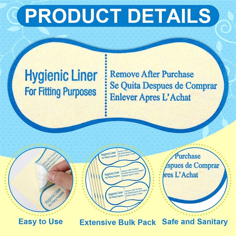 ABUU-500 Pcs Adhesive Protective Hygiene Try On Stickers Hygienic Liner Bulk For Swimwear Lingerie-Underwear