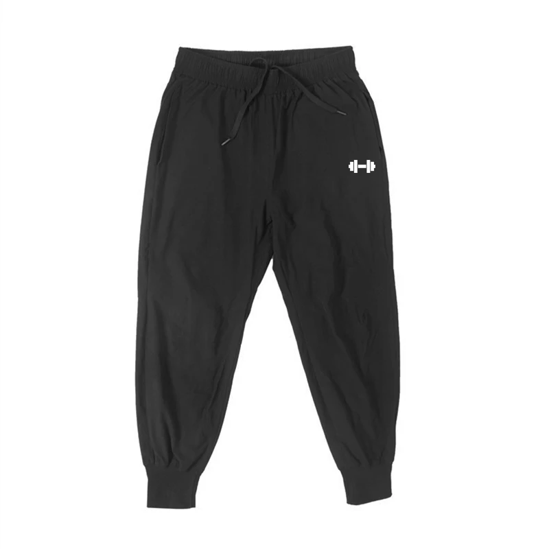 Męskie spodnie joggery letnie spodnie dresowe z hantlami Streetwear dres Fitness spodnie do joggingu mężczyzn odzież sportowa spodnie sportowa