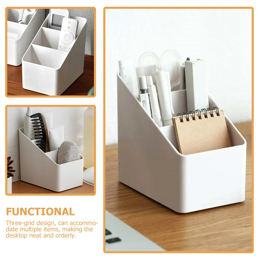 Remote Control Storage Box Desktop Organizer Ladder Style Large Capacity Makeup Holder Case Pen Storage Table Decor