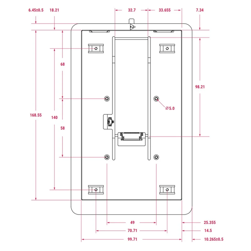 Für Raspberry Pi 7-Zoll-Touchscreen-Display, verbesserte Visualische und Benutzerinteraktion, ideal für Projekte und Bildung