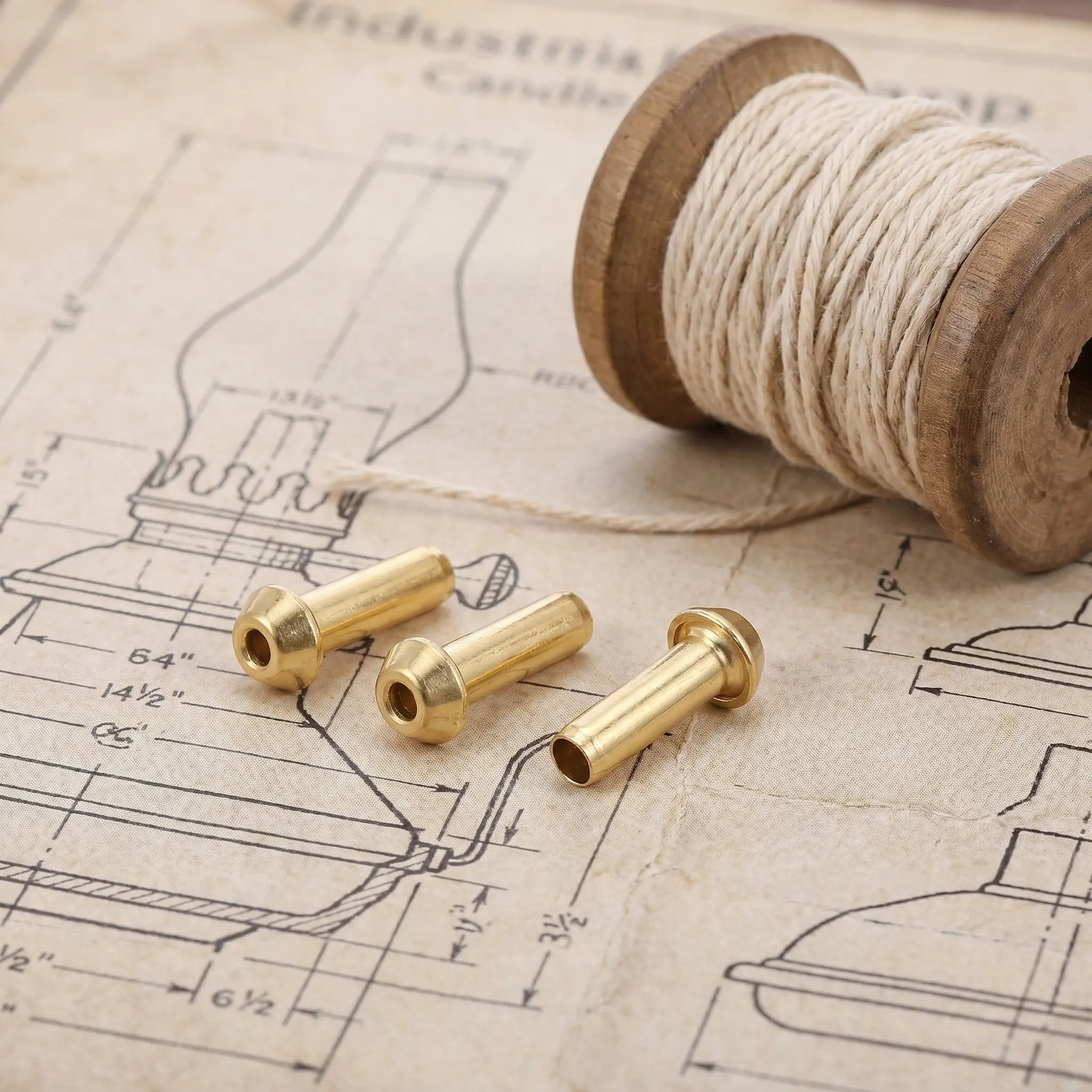 10Pcs Oil Lantern Wick Tube Holders Alloy Replacement Parts for Lamps Vintage DIY Restoration Accessories