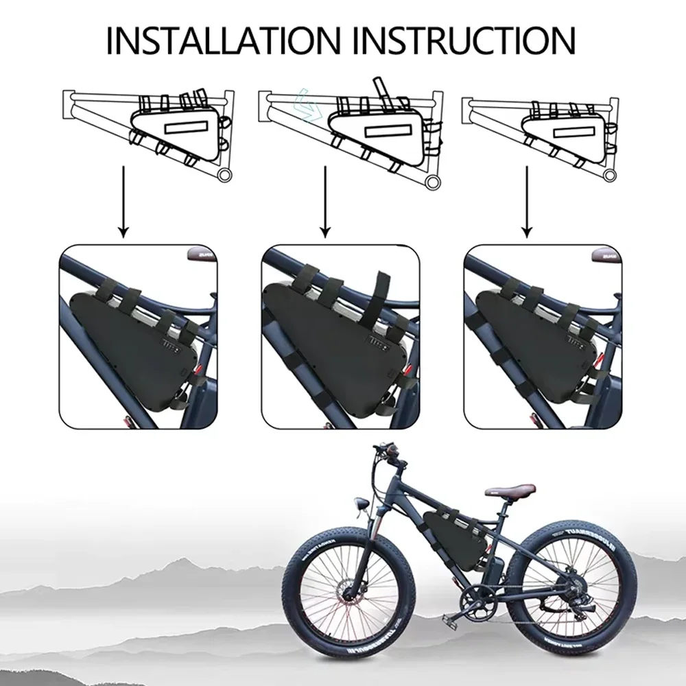 

Triangle Ebike Battery 48V 25AH 52v Battery Electric Triangle Lithinum ion Battery High Capacity for 1800W 1500W 1000W Motor