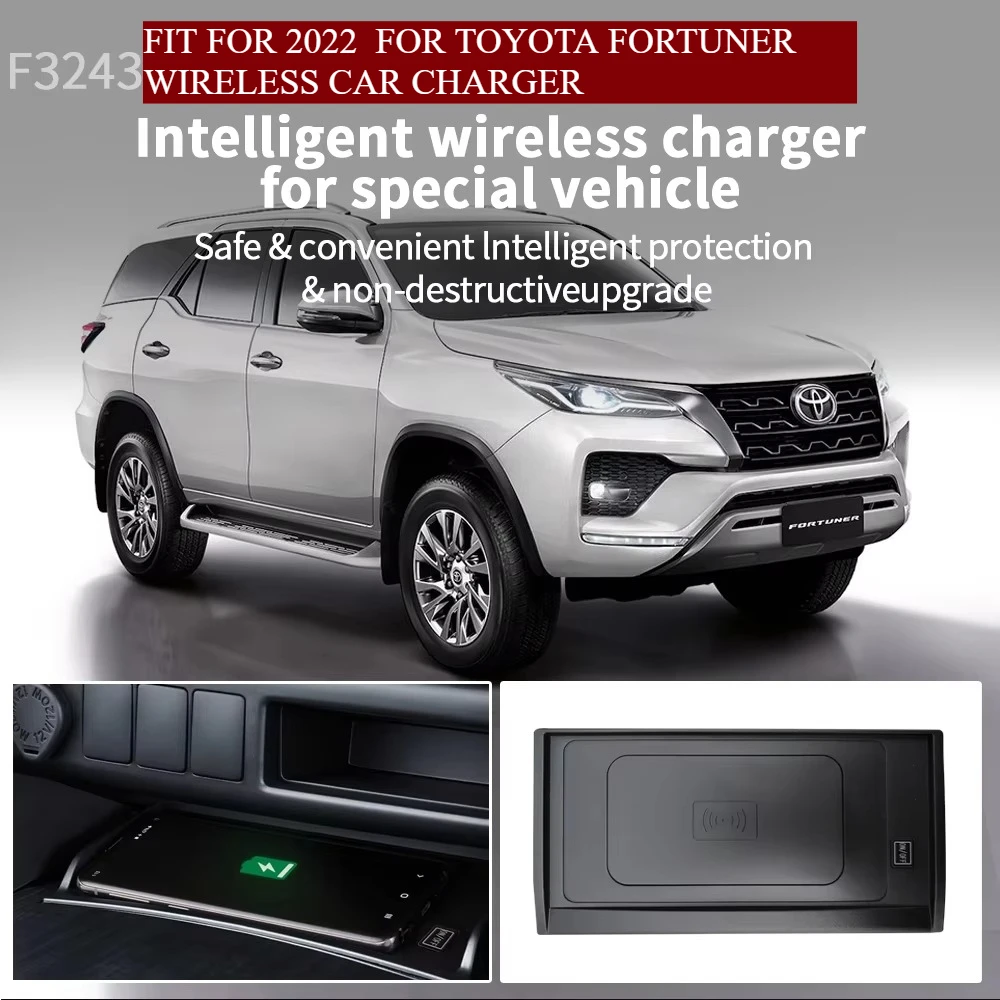 Bezprzewodowa ładowarka do Toyota Fortuner 2015-2022 - Szybka podkładka ładująca do modeli SUV Akcesoria
