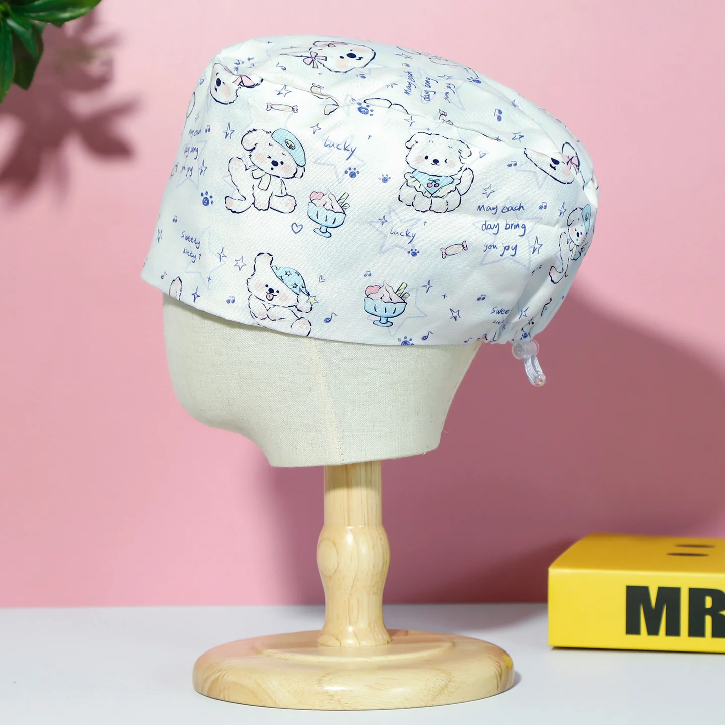 Nurse Hospital Dustproof Work Hats Dental Clinic Nursing Caps Long Hair Hat Nurse Scrub Hats Cartoon Lab Protective Caps