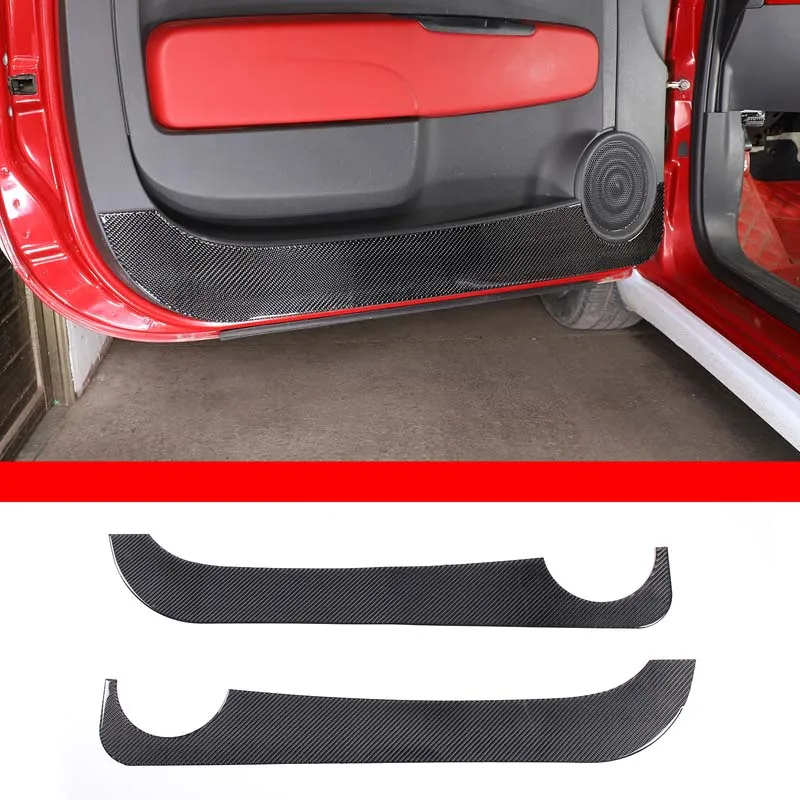 

For 2011-2019 Fiat 500 soft carbon fiber car styling car door anti-kick panel cover sticker car interior protection accessories