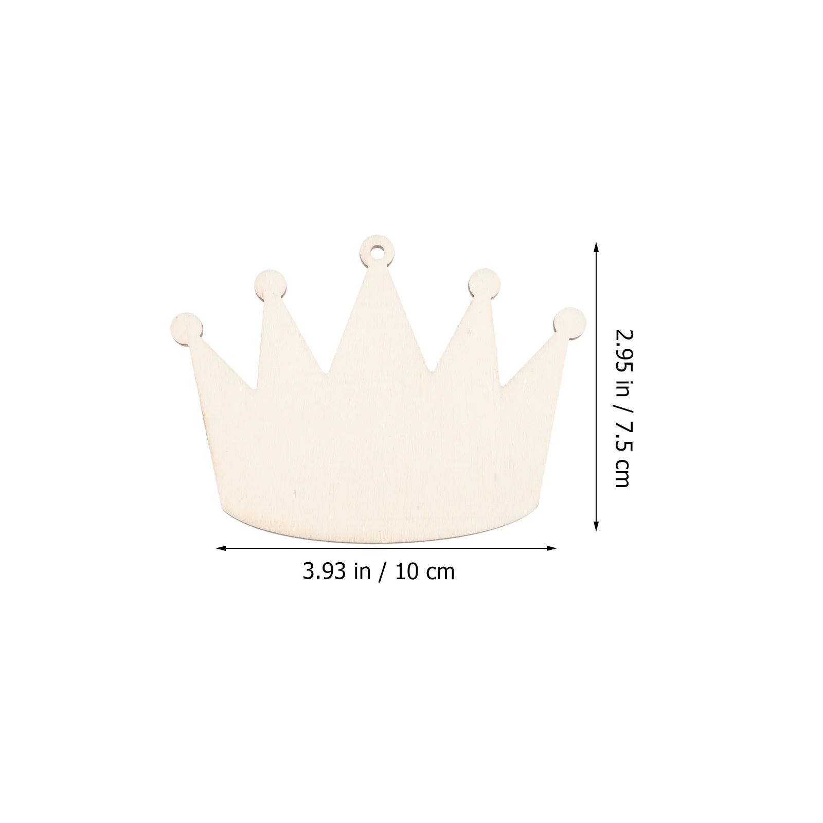 

10Pcs Wood Crown Pendants Unique Crafting Charms for DIY Jewelry Wrist Chain Decor Party Ceremony Accessory Materials