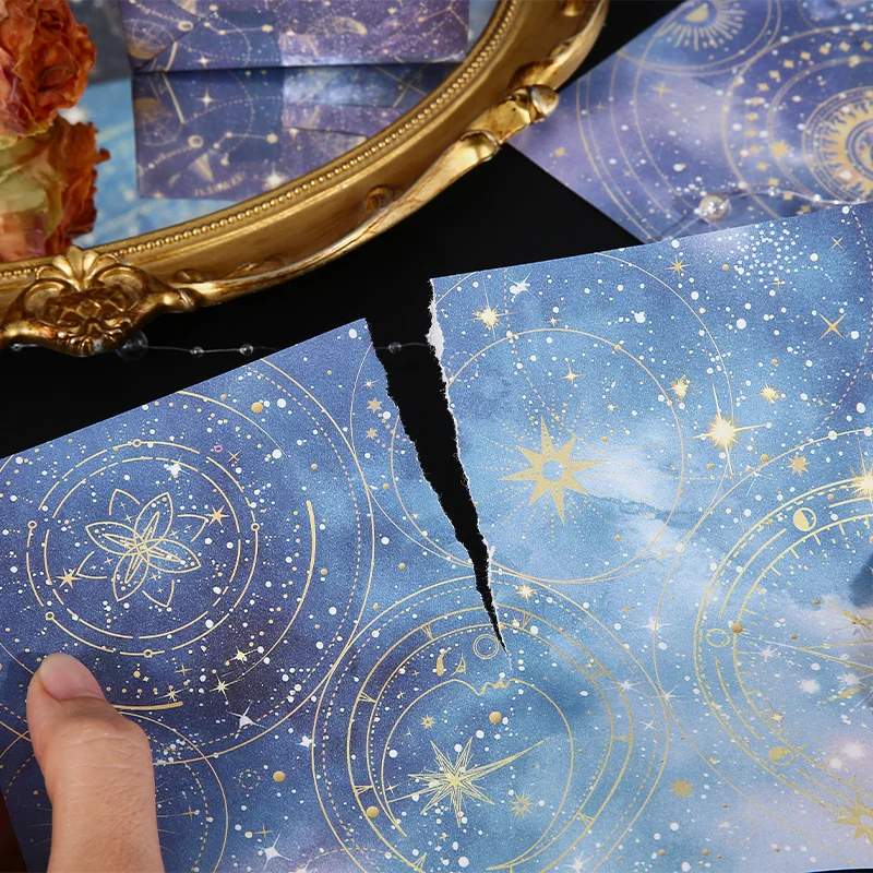 4 styles 30 pcs Magic starry sky Series  Decorative paper Diy Diary Album Scrapbooking Material Junk Journal Supplies