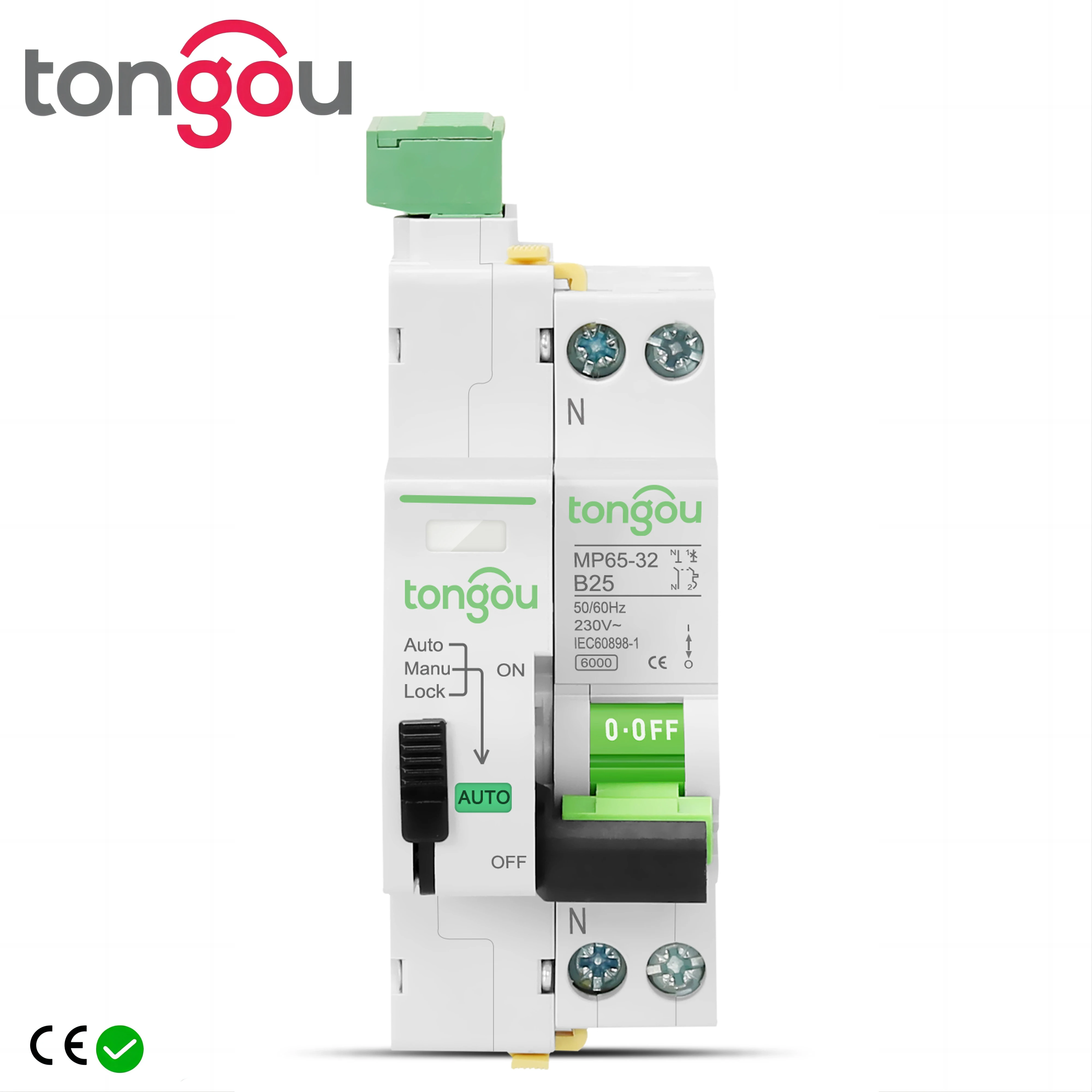 Automatic Reclosing Mini Circuit Breaker Remote Control  DPN 16A MCB 1P+N 220V Curve B AC TONGOU