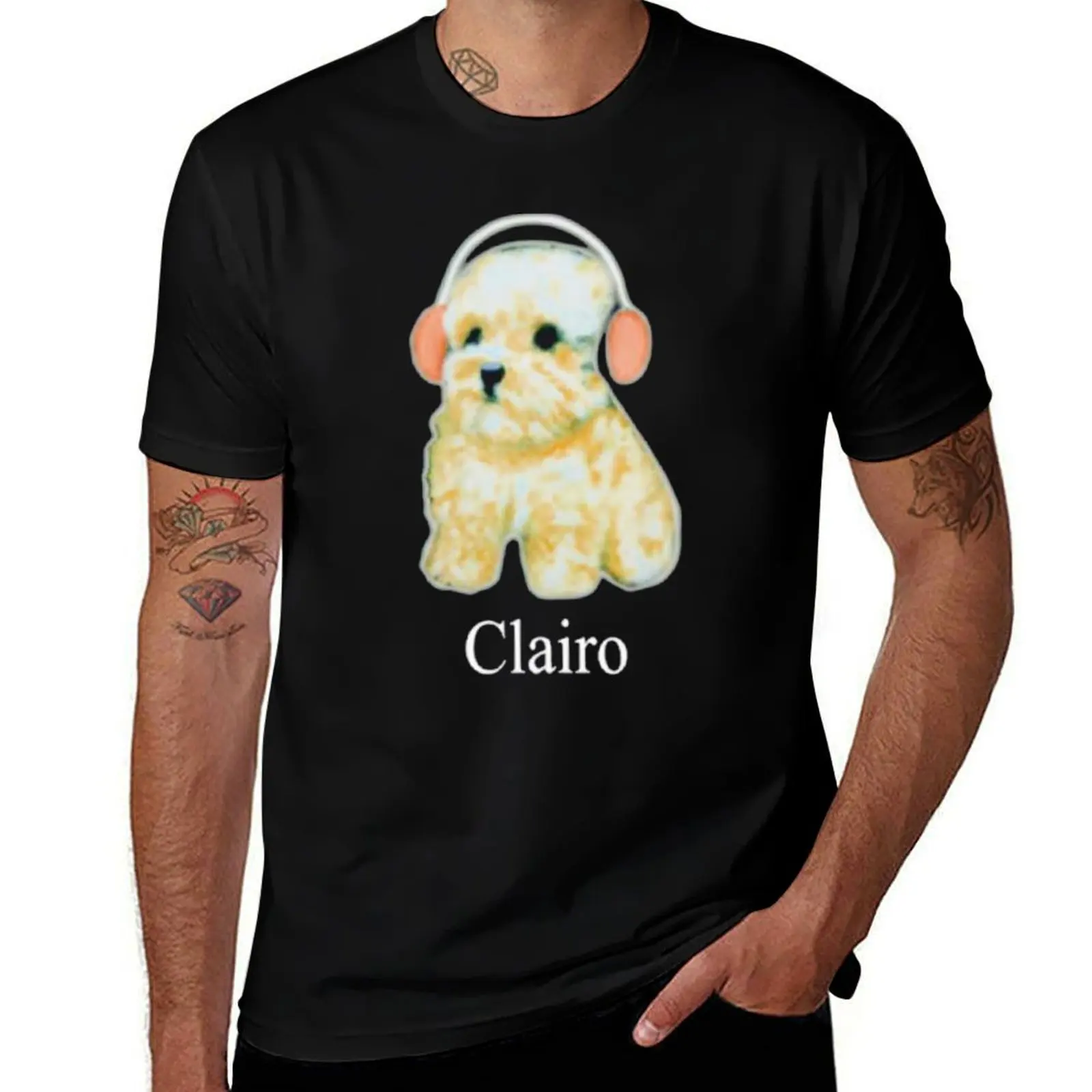 

Clairo dog hoodie - Clairo dog with headphones puppy T-Shirt cotton t shirt pack T-Shirt