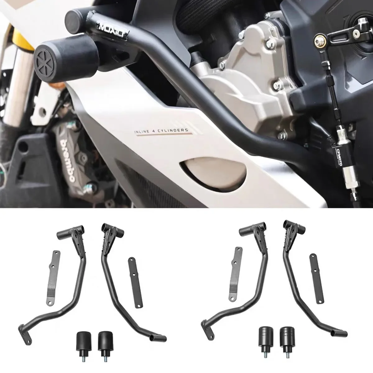 

Подходит для CFMOTO 750SR 2025 2026, бампер мотоцикла, защита от падения, рамка, прямая планка, аксессуары для бампера двигателя