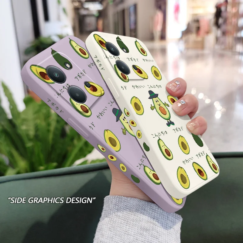 Funda de silicona suave Lucky Avocado para Huawei Honor 600 500 400 300 200 100 90 Pro Lite Smart Magic 8 7 4